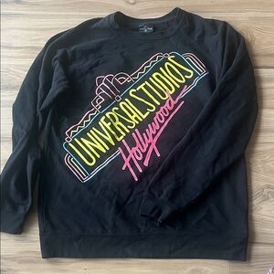 Universal Black Sweater with Neon Design